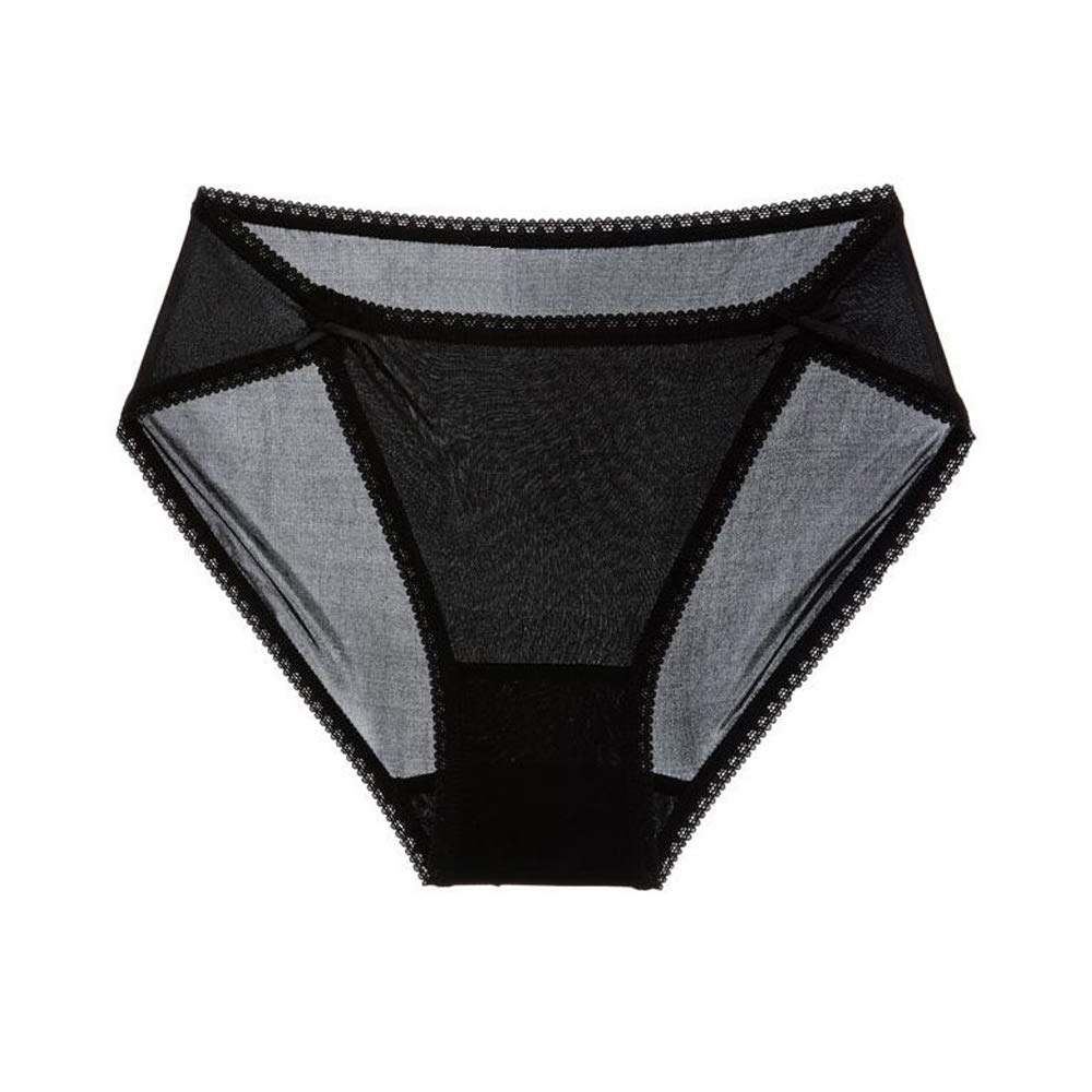 SilRiver Women's 100% Pure Silk Bikini Panties - High Cut Breathable Underwear for Sensitive Skin - Quick-Dry & Travel-Friendly - Perfect for Daily Wear, Yoga, and Summer Vacation