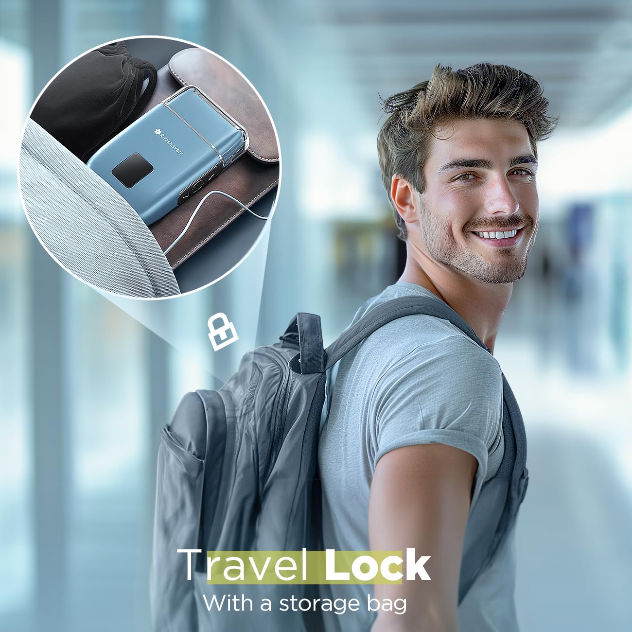 Upgraded Electric Razor for Men - 3-Speed Foil Shaver with Double Floating Blades, IPX7 Waterproof Wet/Dry Use, LED Display & USB Rechargeable - Perfect for Travel, Gym & Daily Shaving