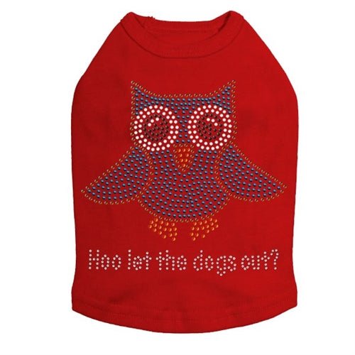 Blue Owl 'Who Let the Dogs Out' Funny Dog Tank Top - Multiple Colors for Pet Lovers & Casual Wear