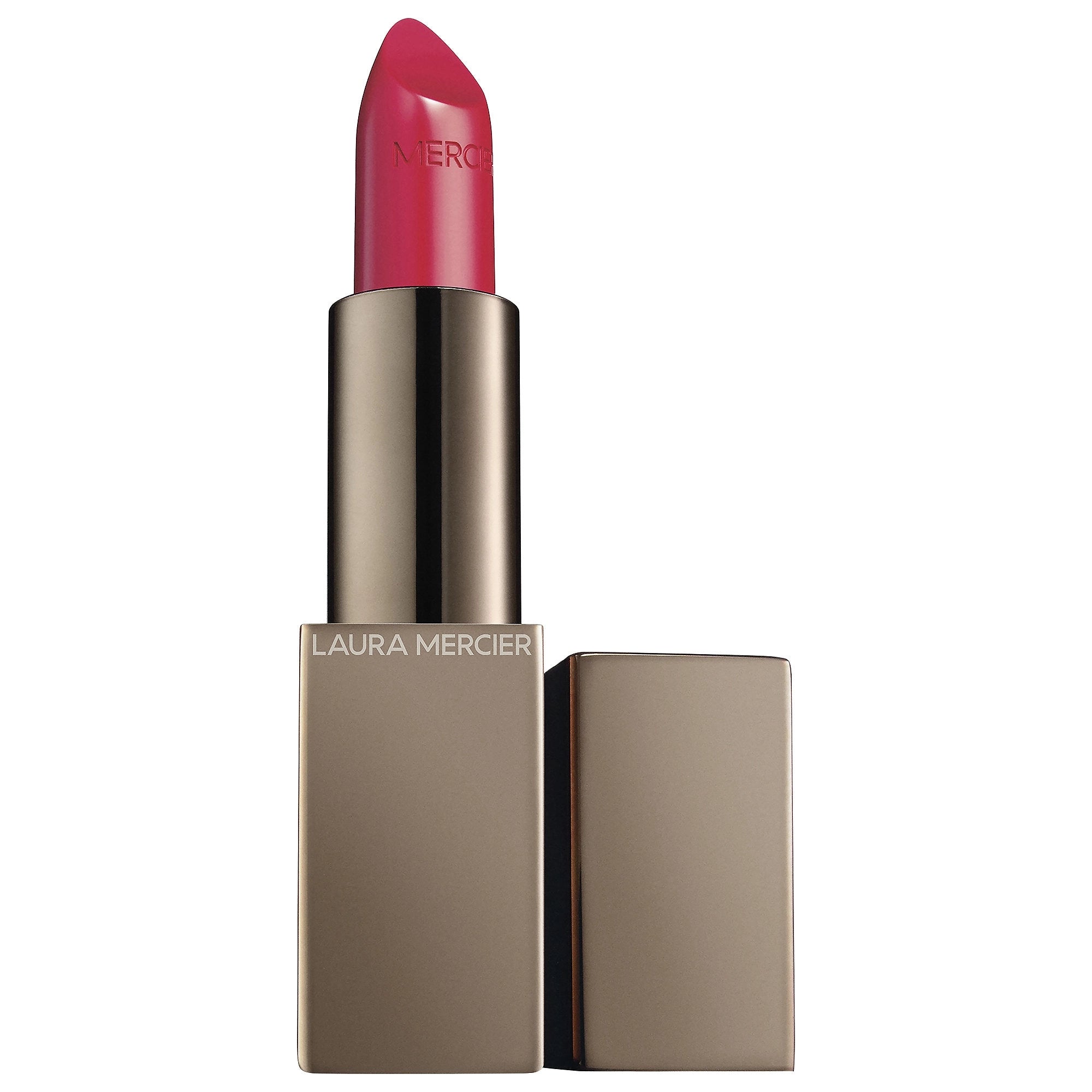 Laura Mercier Rouge Essentiel Silky Crème Lipstick - Fuchsia Intense (New in Box) | Long-Lasting Hydrating Lip Color for Day & Night Wear, Perfect for Parties, Dates & Special Occasions