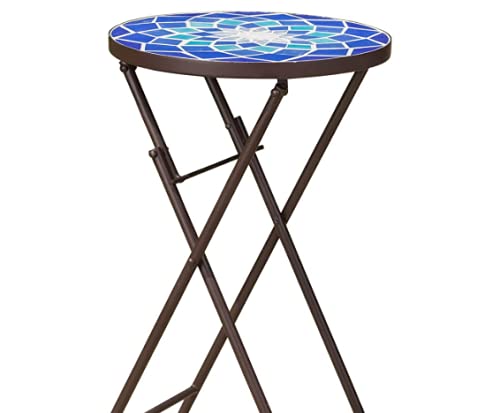 Modern Outdoor Glass Side Table - Durable & Weatherproof Patio Furniture for Garden, Poolside, or Balcony Decor