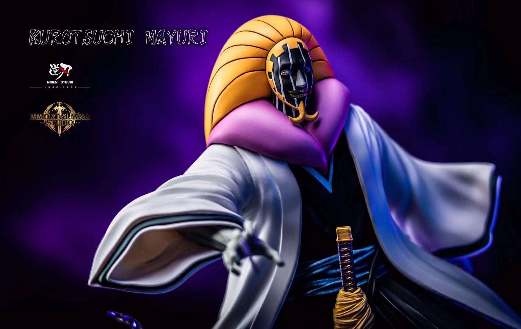 Niren x IW Studio Mayuri Kurotsuchi Bleach Blood War Arc Anime Figure - Collectible Action Figure for Anime Fans & Bleach Merchandise Collectors | Perfect for Display, Gifts, and Anime Conventions