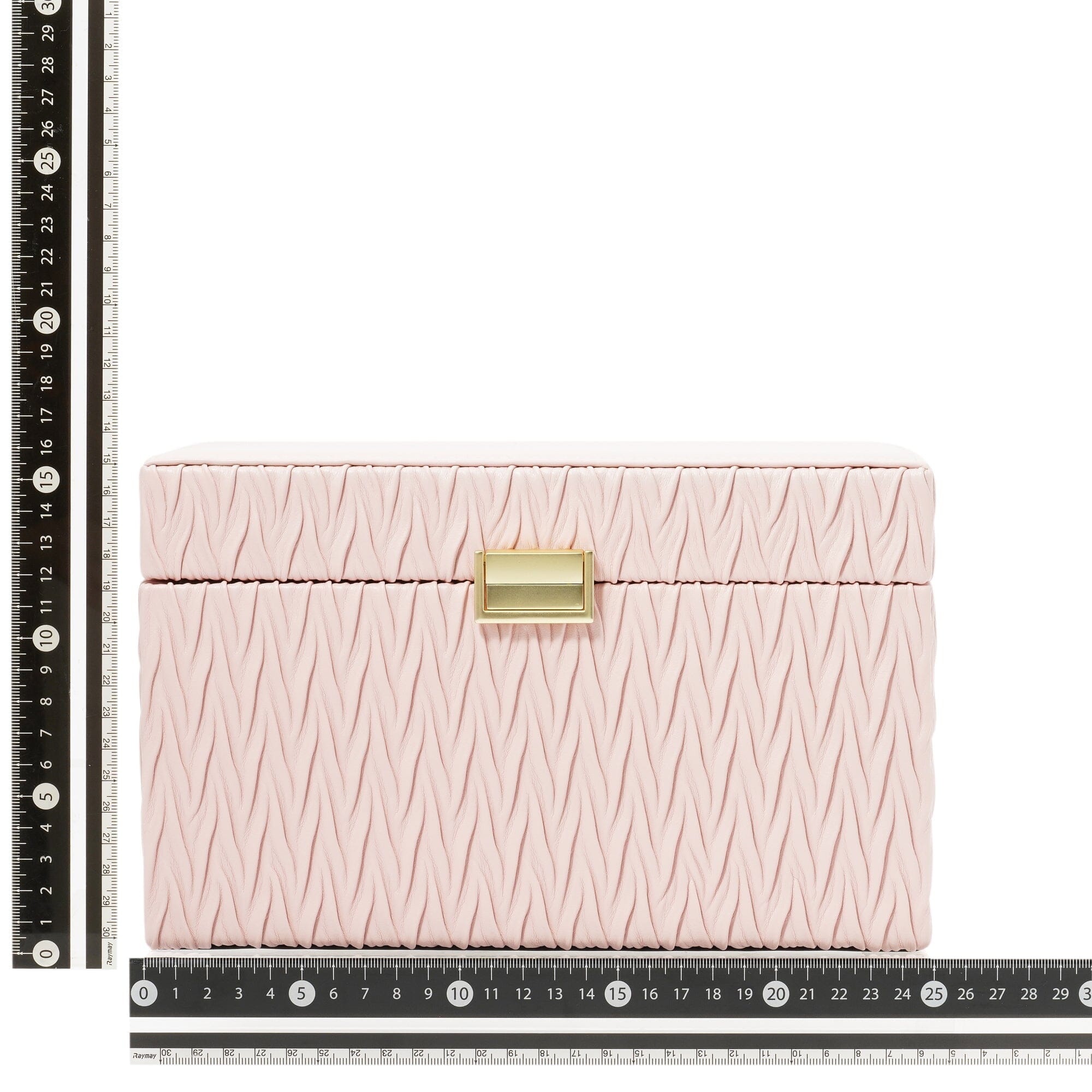 Luxury Pink Embossed Jewelry Box with Mirror - Large Storage Organizer for Necklaces, Rings & Earrings - Perfect for Gift Giving & Home Decor