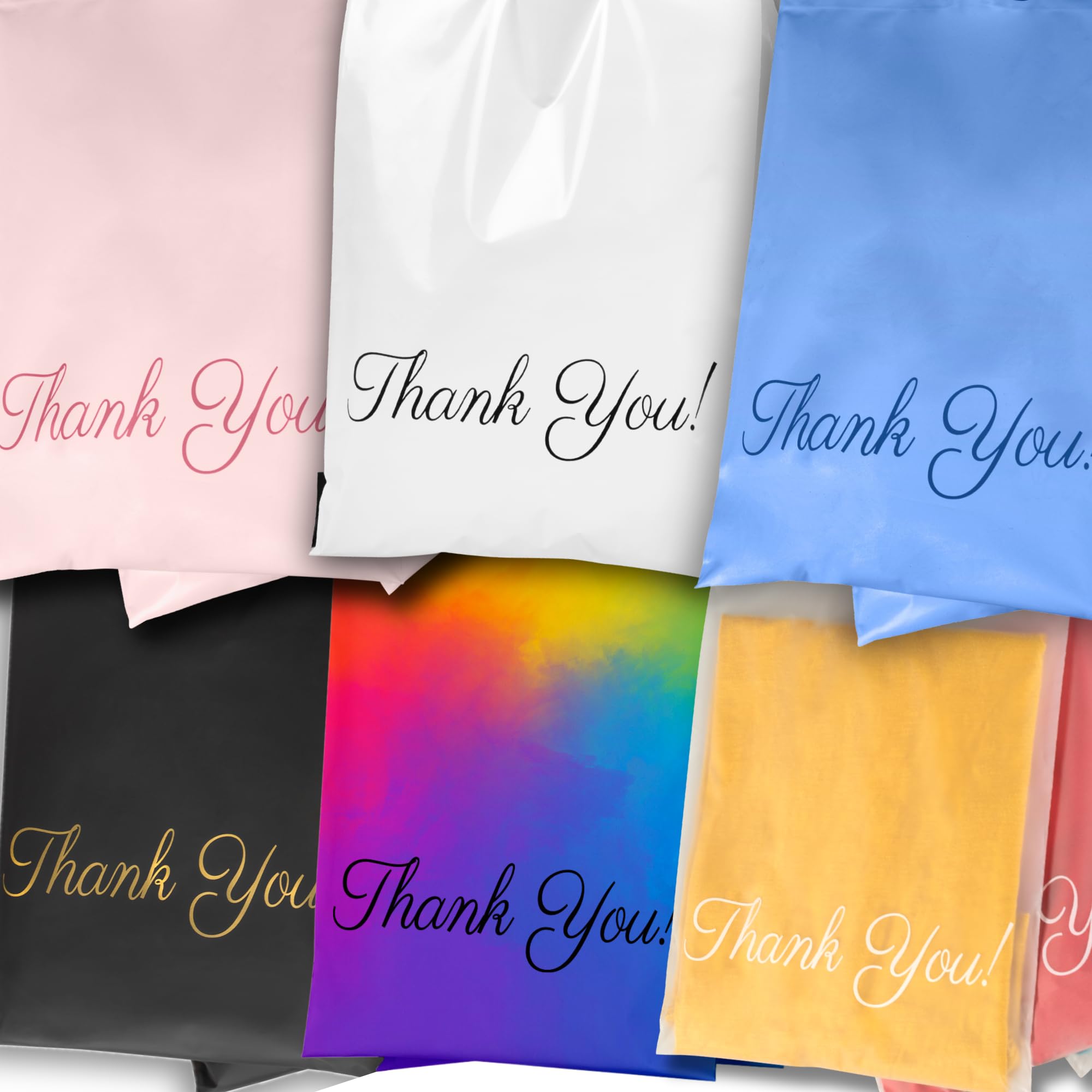 10x13 Frosted T-Shirt Bags - 100 Pack Durable Handle Shipping Bags for Clothes, Small Business & Ecommerce | Perfect for Retail Packaging, Online Orders & Thank You Gifts