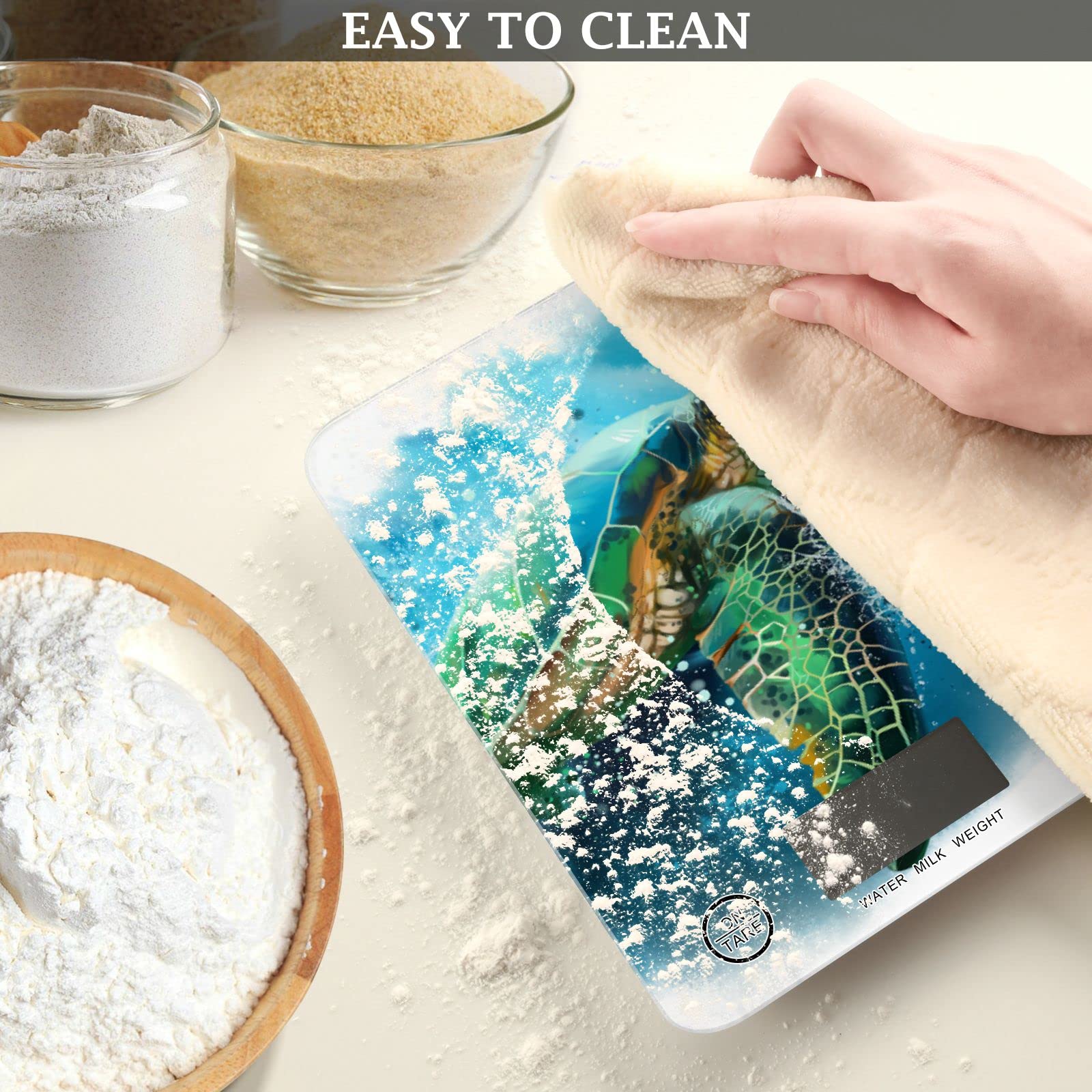 Waterproof Digital Kitchen Scale for Cooking & Baking - LCD Display, Measures in Ounces & Grams, Perfect for Sea Turtle Food Prep & Portion Control