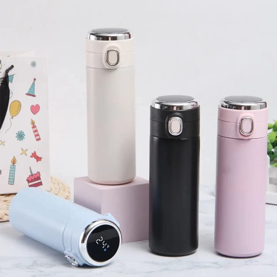 NIHAR FAB Smart Vacuum Insulated Water Bottle with LED Temperature Display - 18oz Stainless Steel Thermos for Coffee, Tea & Hot Drinks - Leakproof Travel Mug for Office, Gym & Outdoor Adventures