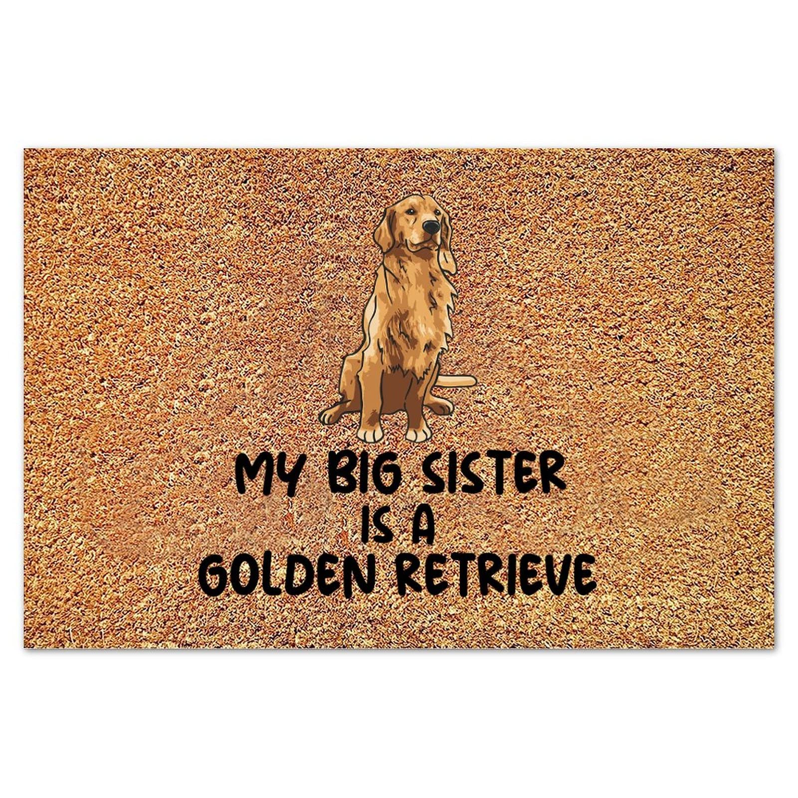 **Personalized Golden Retriever Dog Doormat - Custom Pet Photo Print, Coconut Coir, Non-Slip Backing - Indoor/Outdoor Entryway Mat for Pet Lovers, Dirt-Trapping, Easy Clean - Perfect Gift for Dog Owners**    *(Ideal for front doors, patios, or mudrooms – keeps your home clean while celebrating your furry friend!)*