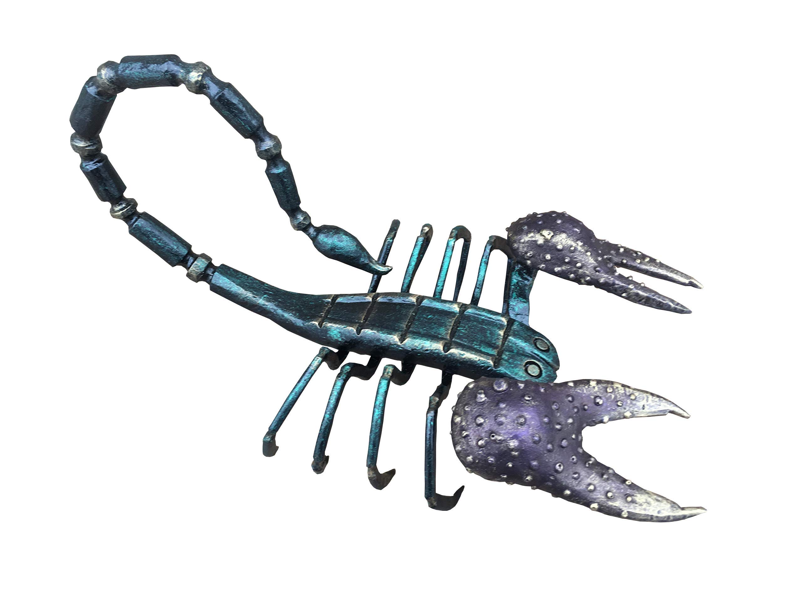 Hand Forged Metal Scorpion Sculpture - Unique Blacksmith Artwork, Hand Hammered Figurine for Home Decor, Office Display, or Gift Idea