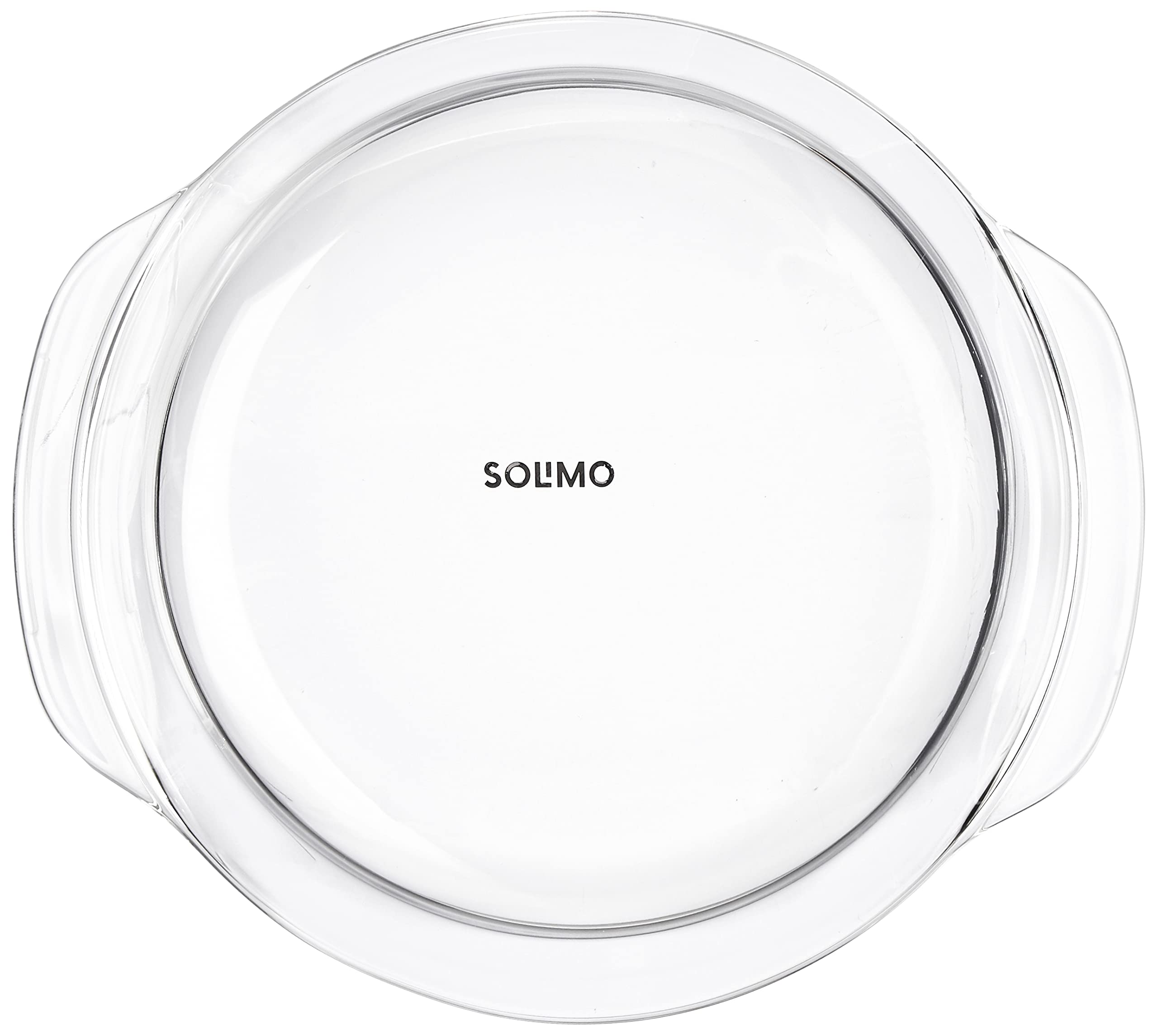 Solimo Borosilicate Glass Casserole & Serving Bowl with Lid - 2L (2000ml) Oven & Microwave Safe Deep Round Dish for Baking, Cooking & Food Storage | Perfect for Casseroles, Soups, Meal Prep & Entertaining