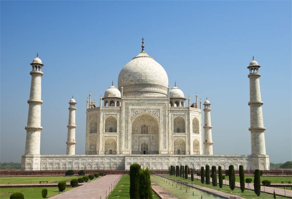 Baocicco 8x6.5ft Taj Mahal Backdrop - Premium Indian Wedding Decor, Honeymoon Photo Background, Anniversary Celebration, Mausoleum & Ancient Building Scenery - Perfect for Photography Props, Events & Home Decor