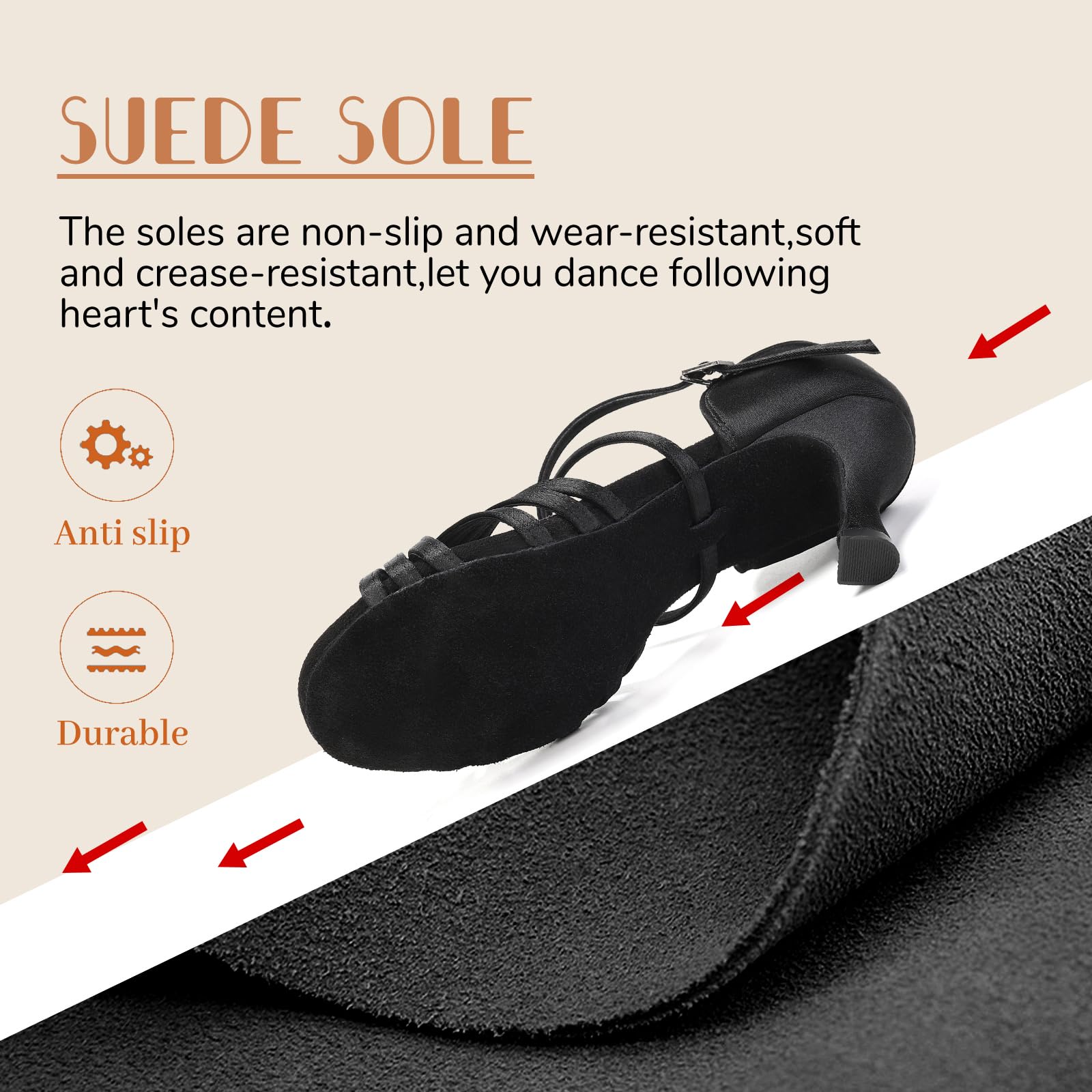 SWDZM Women's Professional Latin Dance Shoes Satin Ballroom Salsa Shoes for Practice & Performance, Perfect for Weddings, Parties, and Competitions