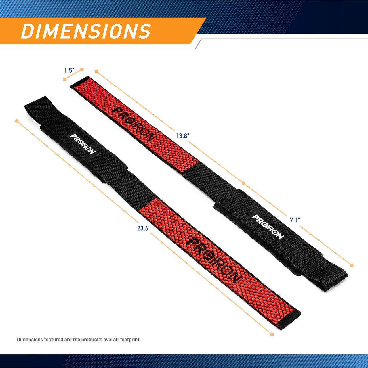 ProIron PRO ZLD01 Weight Lifting Straps - Premium Grip Support for Deadlifts, Pull-ups & Strength Training (Pair) - Gym, CrossFit & Home Workout Essential