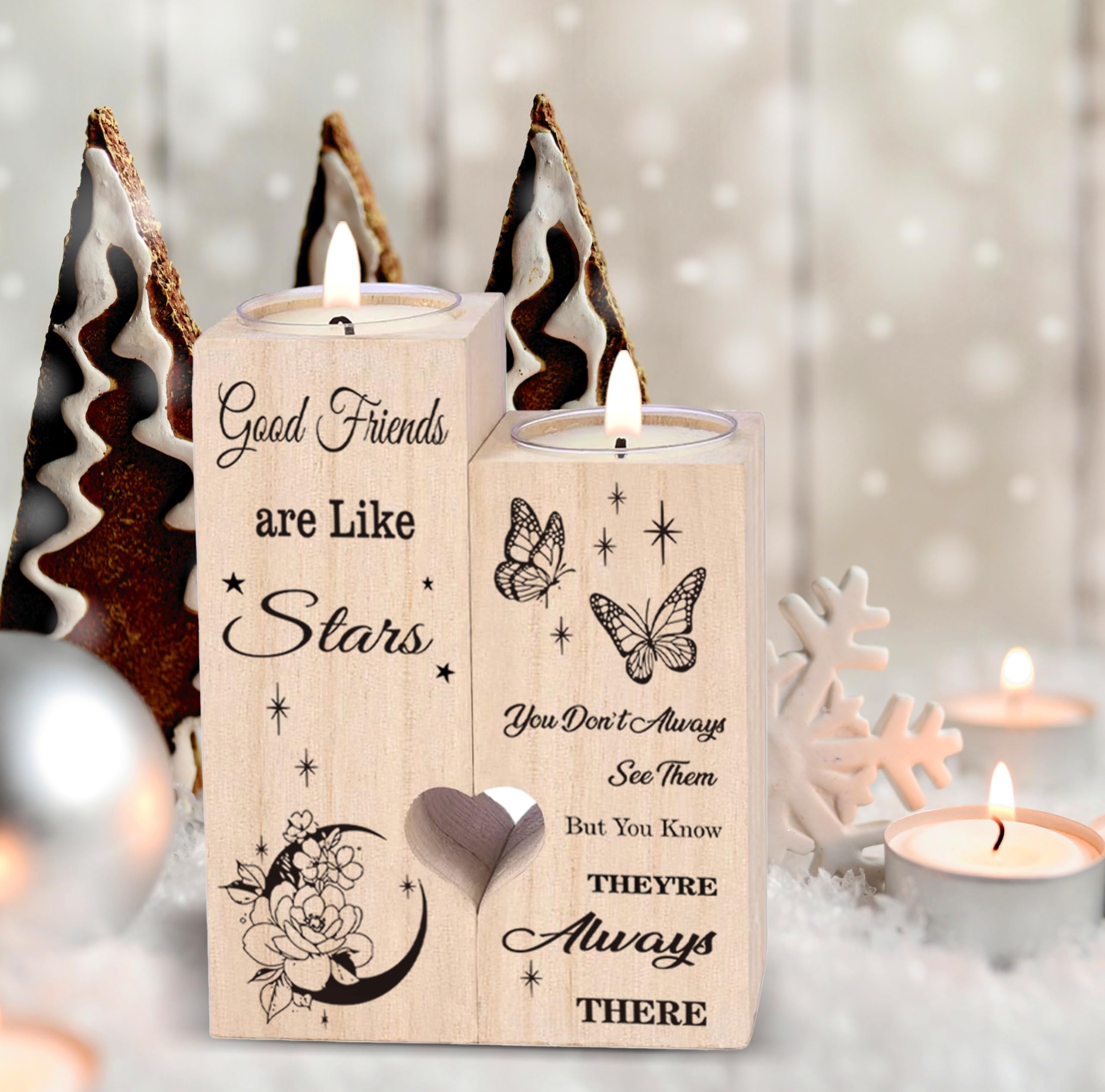 Best Friend Gifts for Women - Creative Candlestick for Birthdays & Friendship