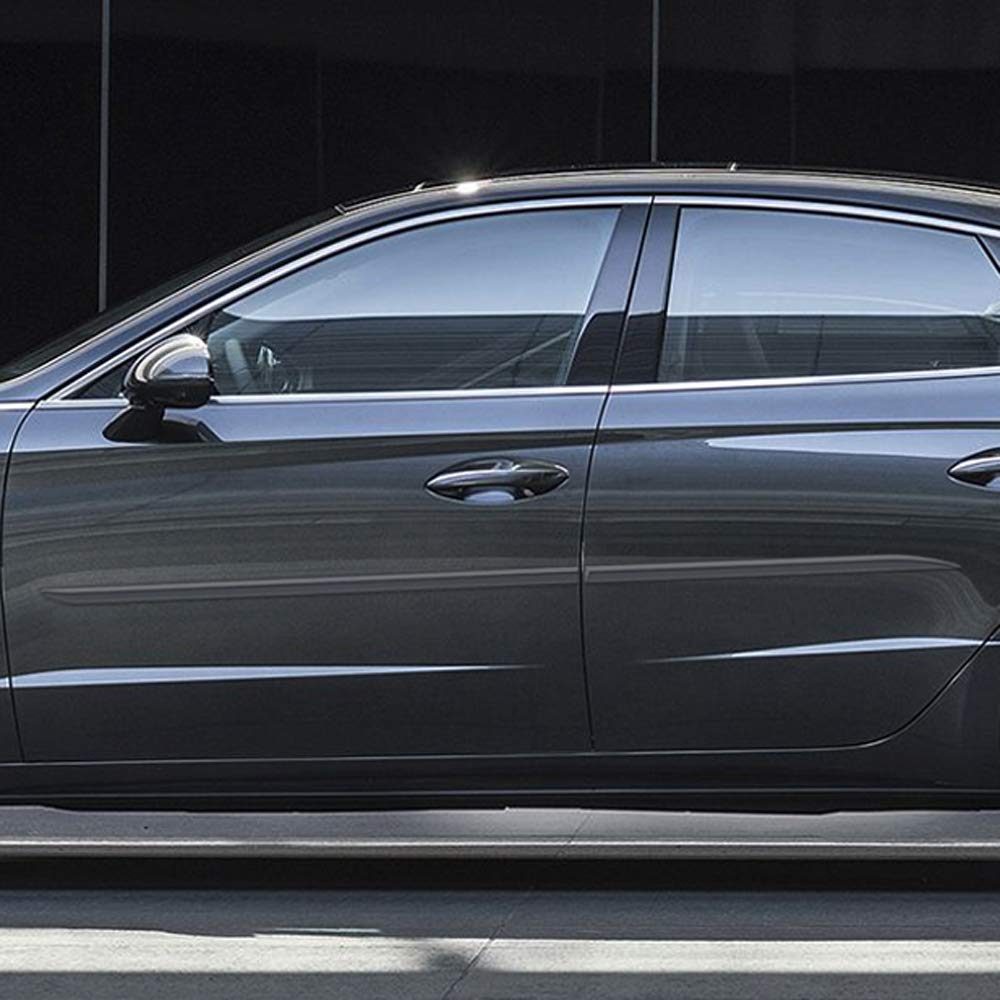 FE7-SON20 Custom Body Side Molding for Hyundai Sonata 2015-2019 - Machine Grey Pearl Metallic (S2C) | Perfect Fit Replacement Part for Enhanced Vehicle Protection & Style