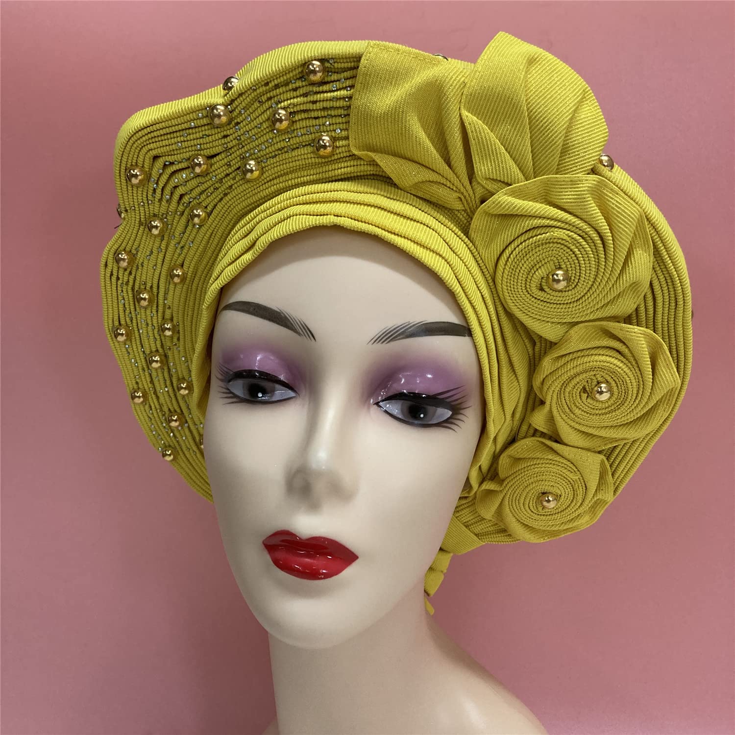 African Gele Headwraps for Women - Handmade Nigerian Headgear for Weddings & Parties | Elegant Headwear for Special Occasions & Cultural Events