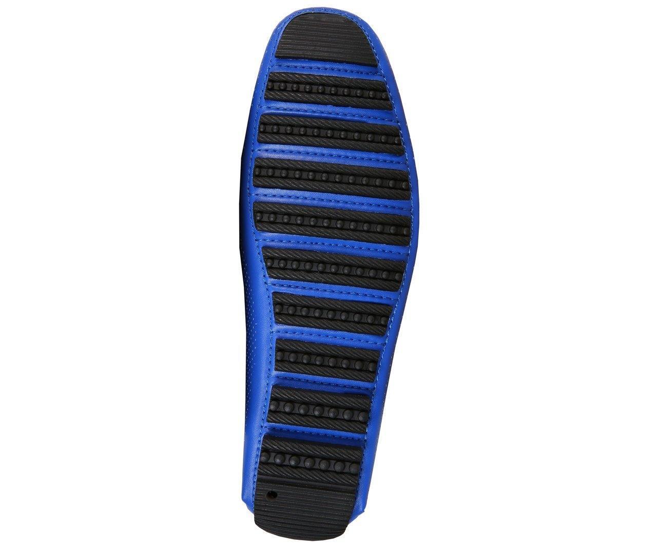 Men's Royal Perforated Smooth Driving Moccasin Loafers - Comfortable Casual Slip-On Shoes for Work, Travel & Everyday Wear