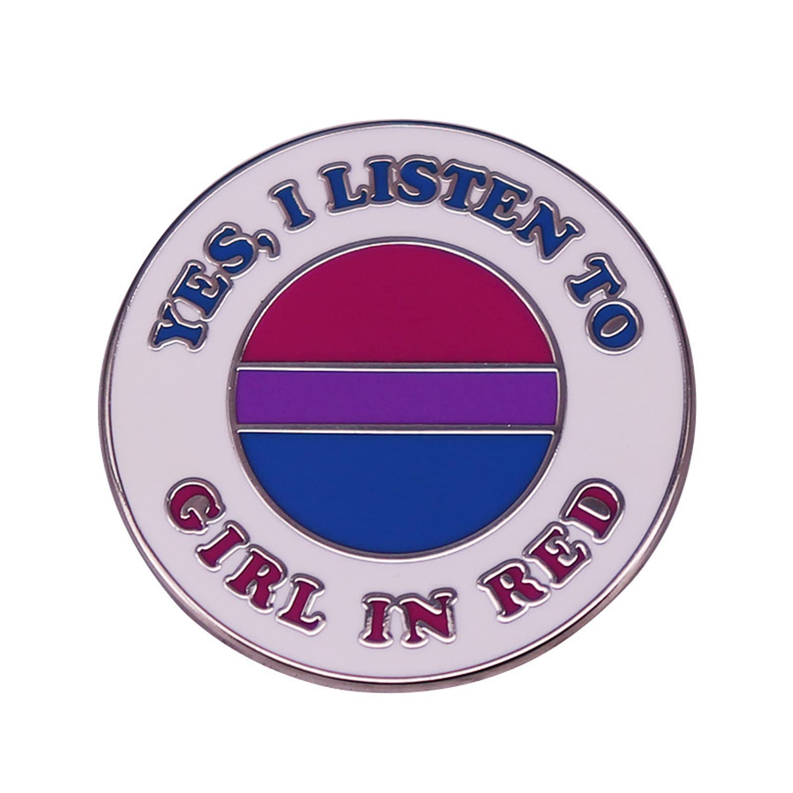 LGBTQ Pride Accessories - Transgender & Bisexual Flag Pins - 'Yes I Listen to Girl in Red' Enamel Pins - Gay Lesbian Couple Gifts for Valentine's Day - Perfect for Pride Events, Ally Support & Everyday Wear