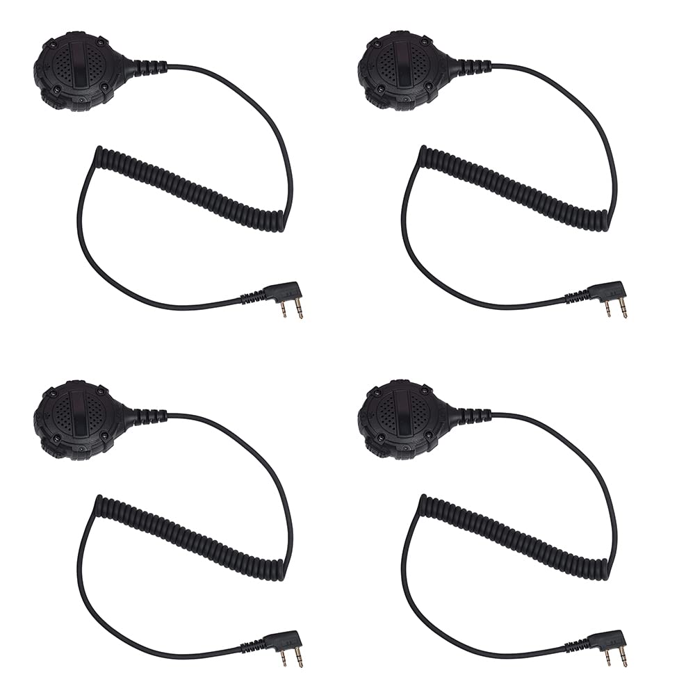 TDYU Speaker Microphone for Baofeng & Kenwood Walkie Talkies - Compatible with UV-5R, BF-888S, Retevis H-777, RT21, RT22, PUXING, Arcshell 2 Way Radios - Perfect for Outdoor Adventures, Construction Sites & Emergency Communication