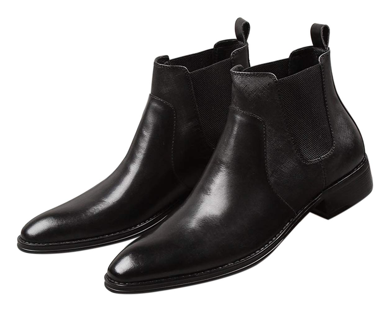 Men's Genuine Leather Chelsea Boots - Comfortable Ankle Boots for Casual & Dress Wear (Black/Brown) | Perfect for Office, Date Night & Everyday Outfits