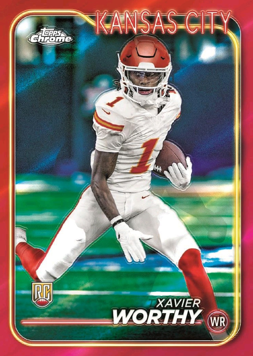 2024 Topps Chrome Football Hobby Box - 3 Box Set with #8 Random NFL Teams - Perfect for Collectors, Fantasy Sports & Game Day Trading
