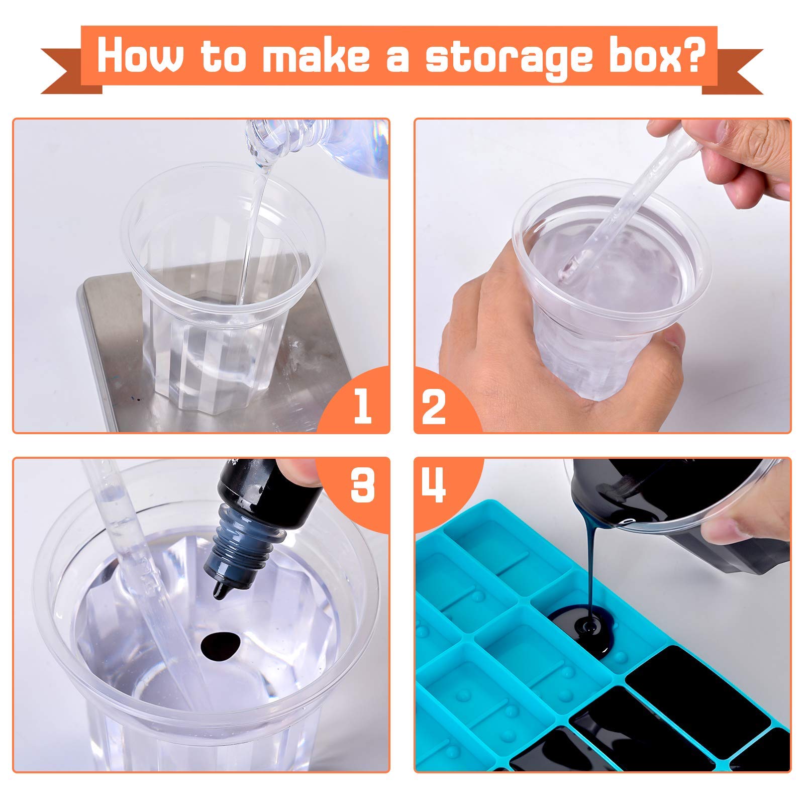 DoreenBow Dominoes Storage Box Resin Molds - Premium Silicone Molds for DIY Epoxy Resin Dominoes, Dot Domino Game & Craft Projects - Perfect for Resin Art, Jewelry Making, and Board Game Accessories