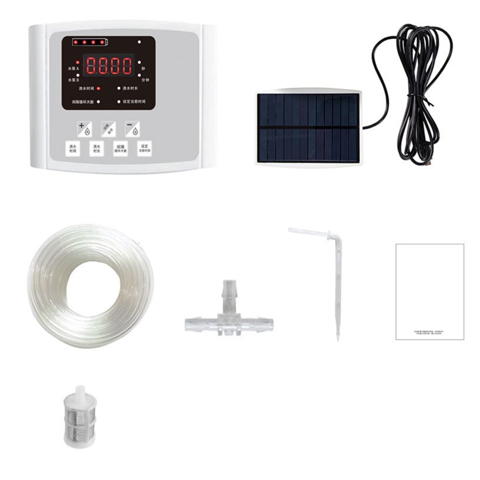 Solar-Powered Automatic Garden Hose Timer - Dual Pump Drip Irrigation System for Smart Plant Watering | Outdoor Lawn, Flower Beds & Vegetable Gardens (Color: 1, Size: A)