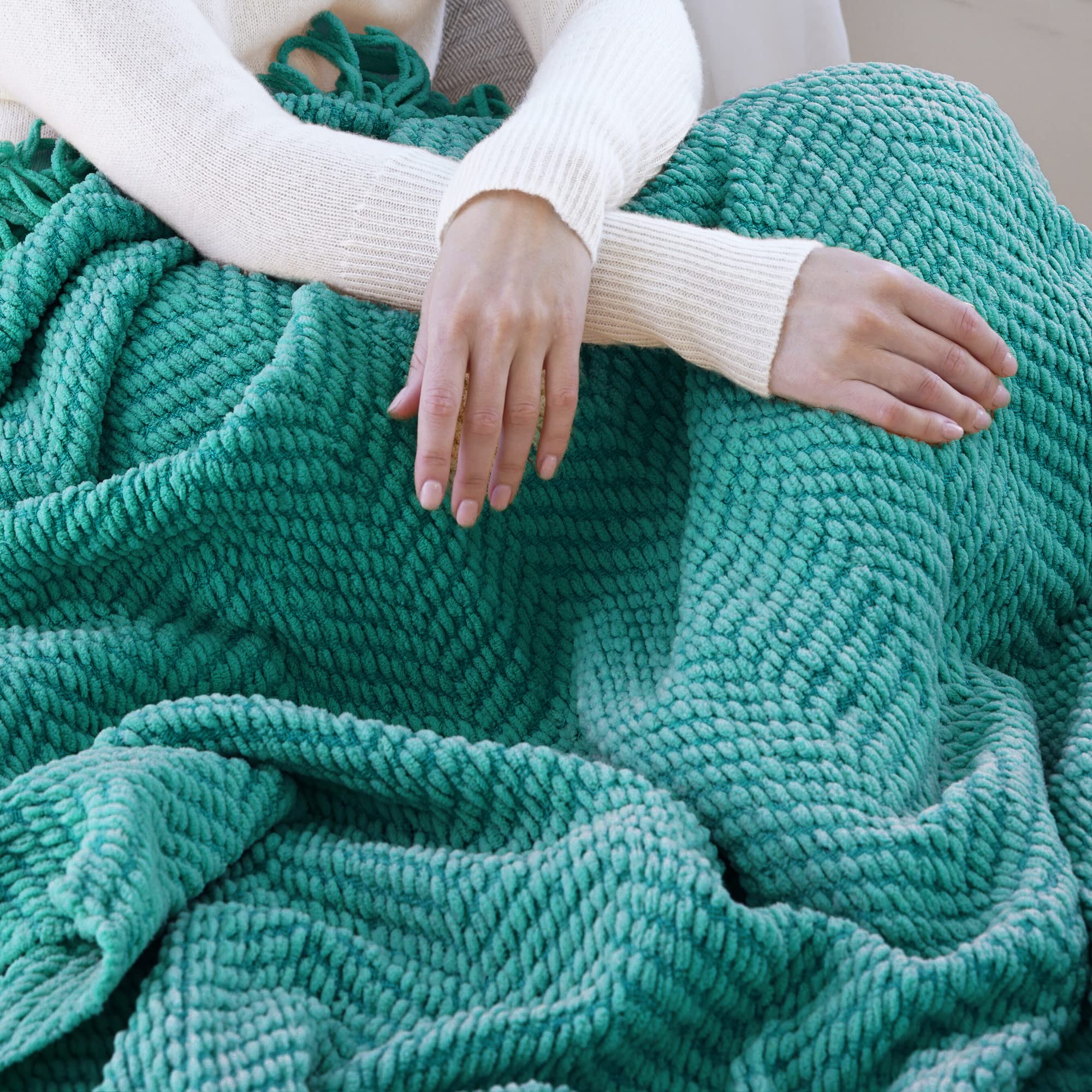 Soft Knitted Textured Throw Blanket for Couch - 50