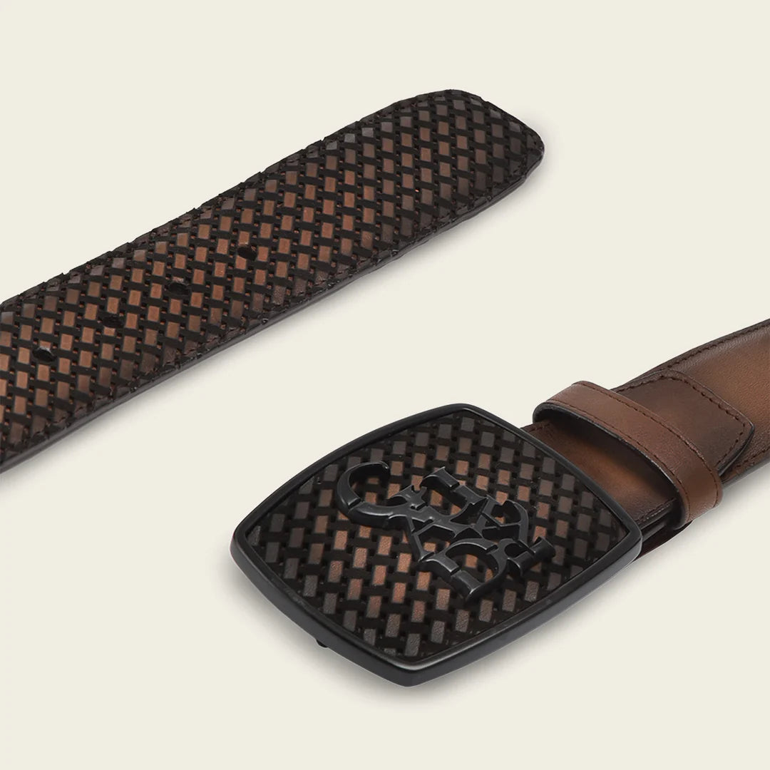 CV501RS Genuine Cowhide Leather Belt for Men - Casual Fashion Honey Brown Belt - Perfect for Office, Jeans & Everyday Wear