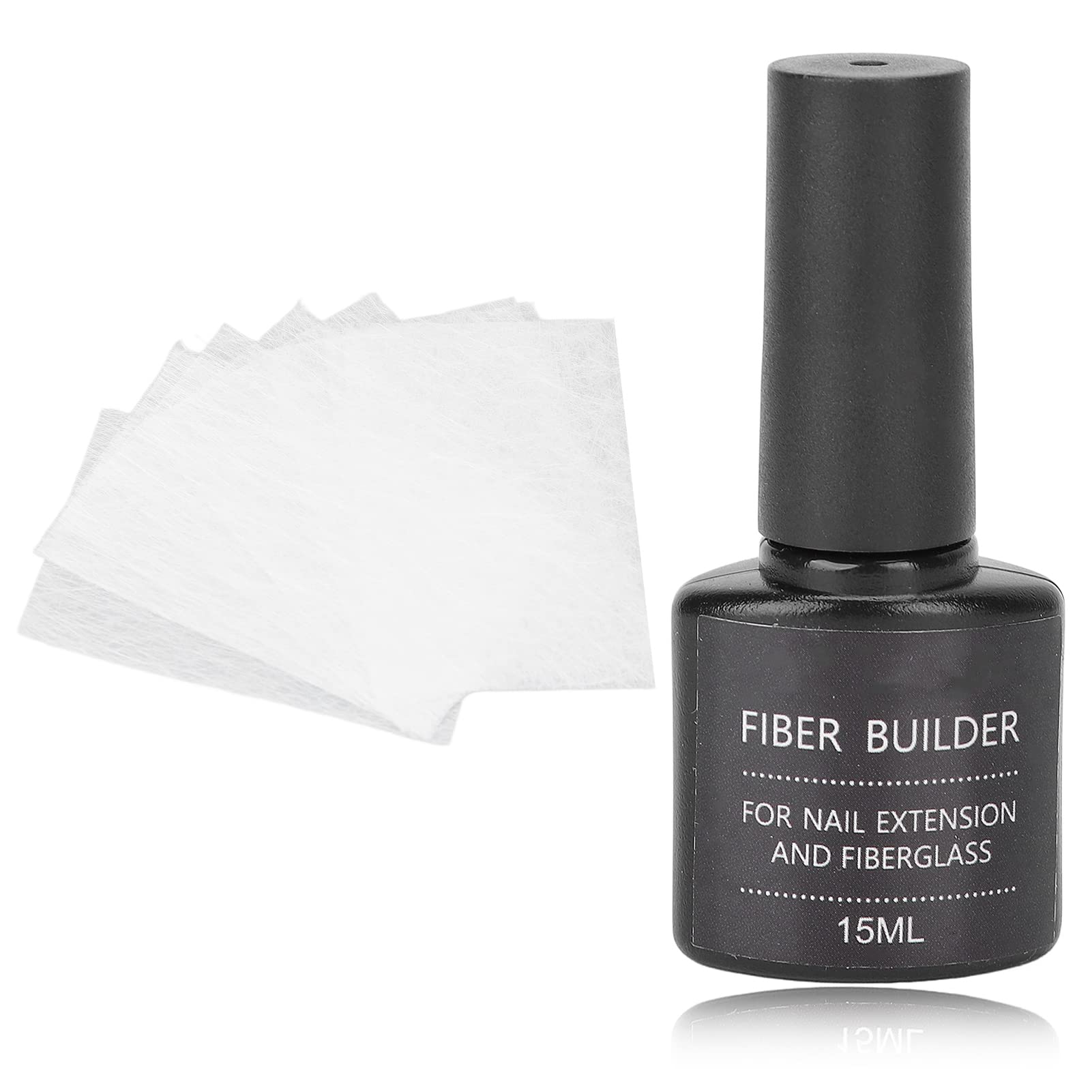 15ml Nail Extension Gel with 10 Fiberglass Nail Tips - Professional DIY Nail Art Kit for Salon & Home Manicure | Perfect for Nail Extensions, Repairs & Creative Nail Designs