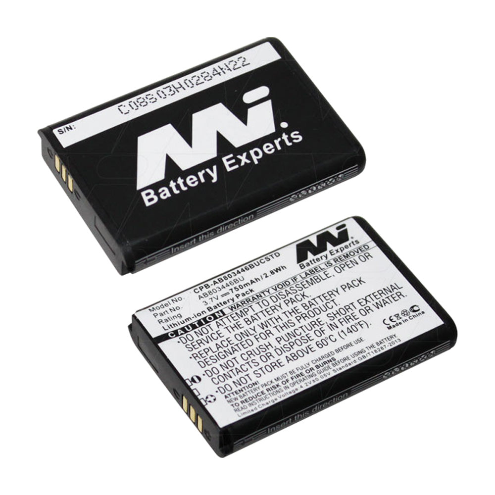 3.7V 750mAh Li-Ion Replacement Battery for Samsung Galaxy Phones - Long Lasting Power for Daily Use, Travel & Emergency Backup