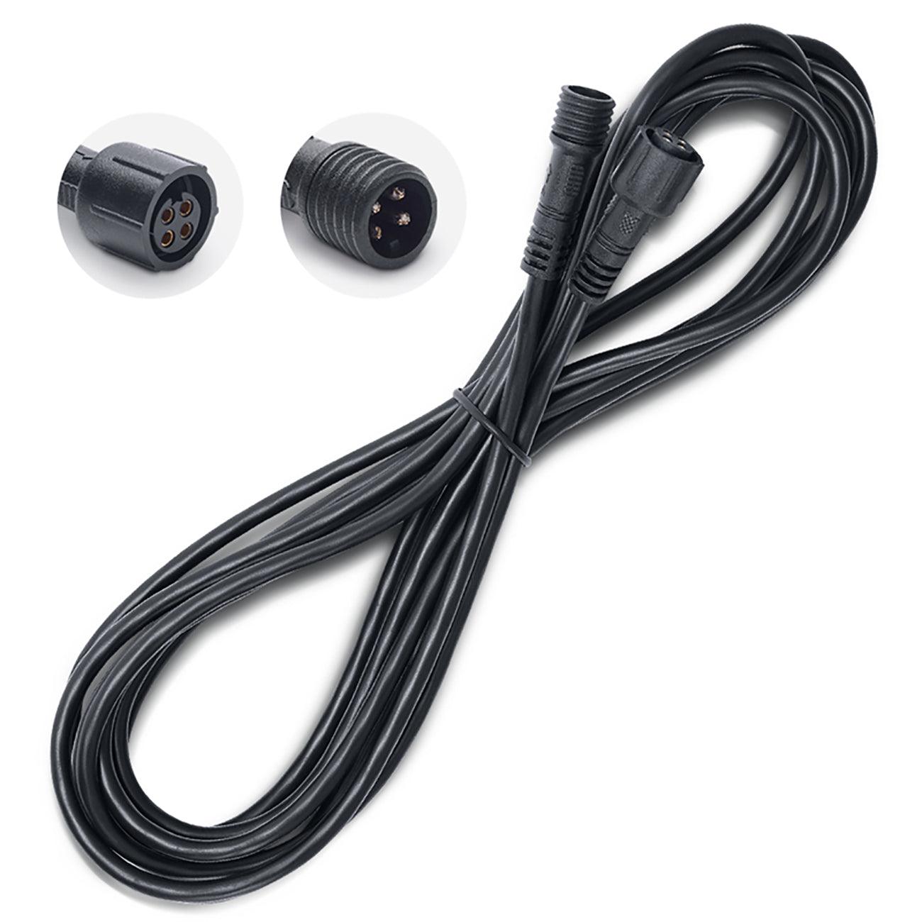 10FT RGB Rock Light Extension Cable - Compatible with 4 & 8 Pod RGB LED Rock Lights - Waterproof Wiring for Off-Road Trucks, Jeeps & ATVs - Perfect for Vehicle Underglow & Off-Road Lighting