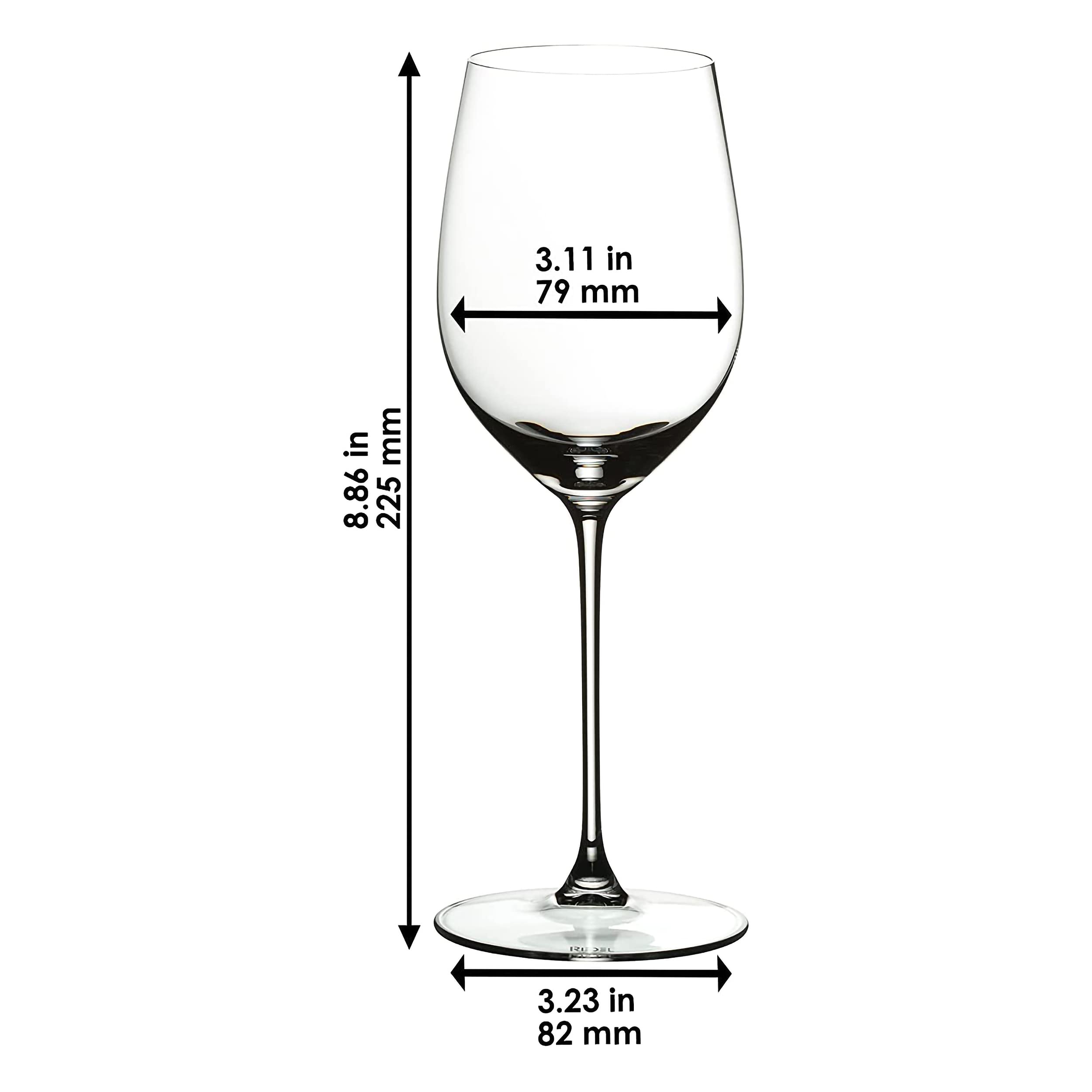 Riedel Veritas Viognier/Chardonnay Wine Glasses Set of 2 - 13.05oz Custom Engraved Crystal Stemware for White Wines - Perfect for Chardonnay, Pinot Grigio, Sauvignon Blanc - Ideal for Weddings, Anniversaries & Dinner Parties