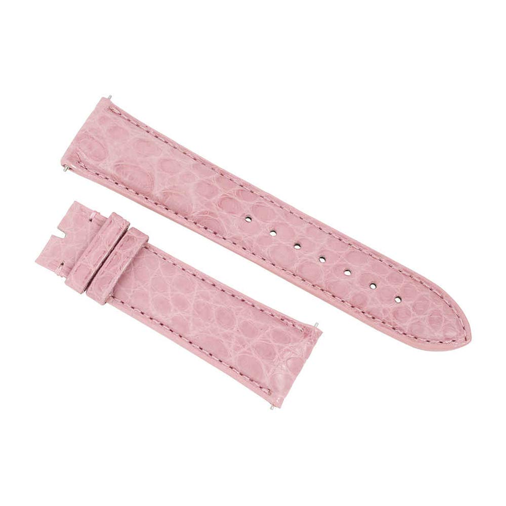 Hadley Roma 21mm Pink Alligator Leather Watch Strap for Women's Luxury Watches