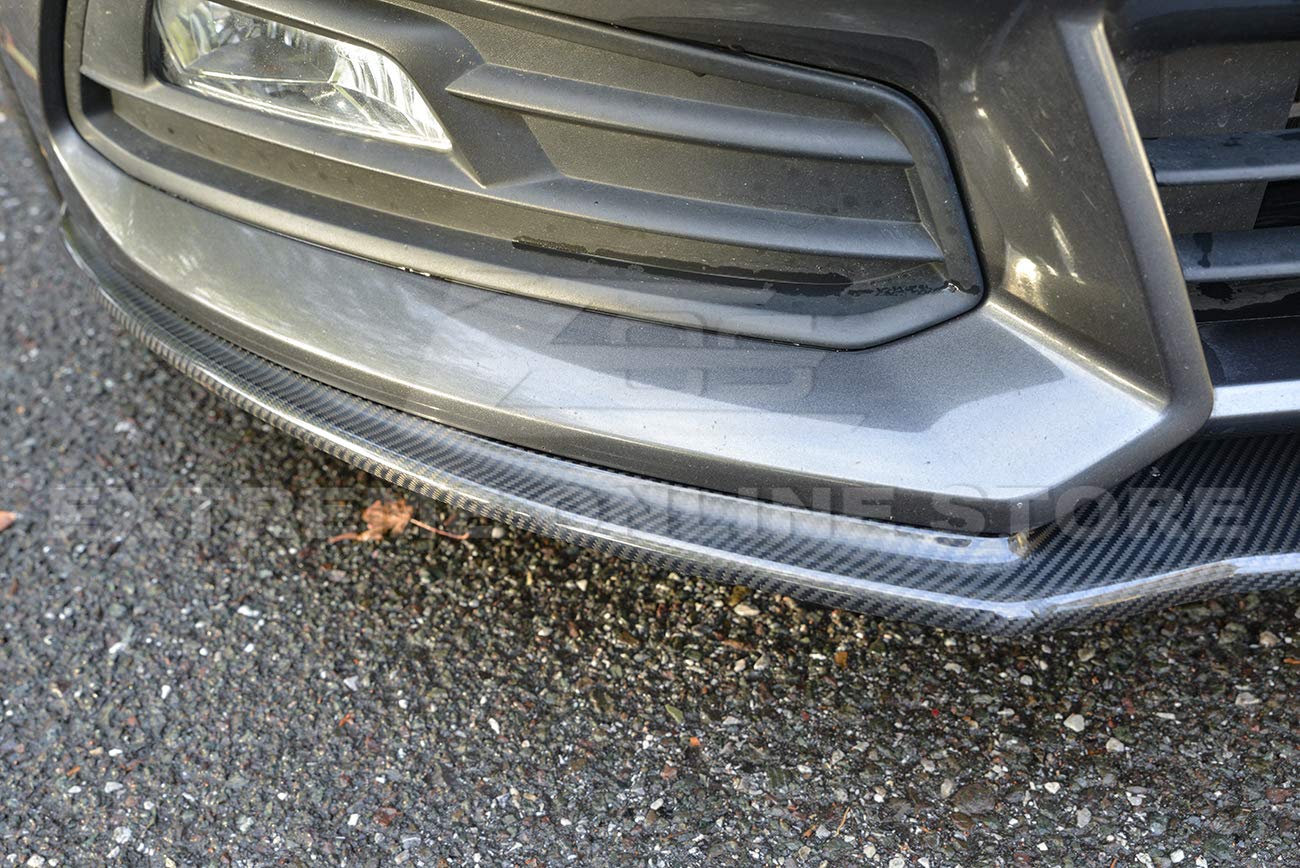 Carbon Fiber Front Bumper Lip Splitter for 2015-2018 Ford Focus ST MK3.5 | Replacement & Add-On Bottom Line | Enhance Sporty Look & Aerodynamics | Perfect for Car Enthusiasts & Street Racing