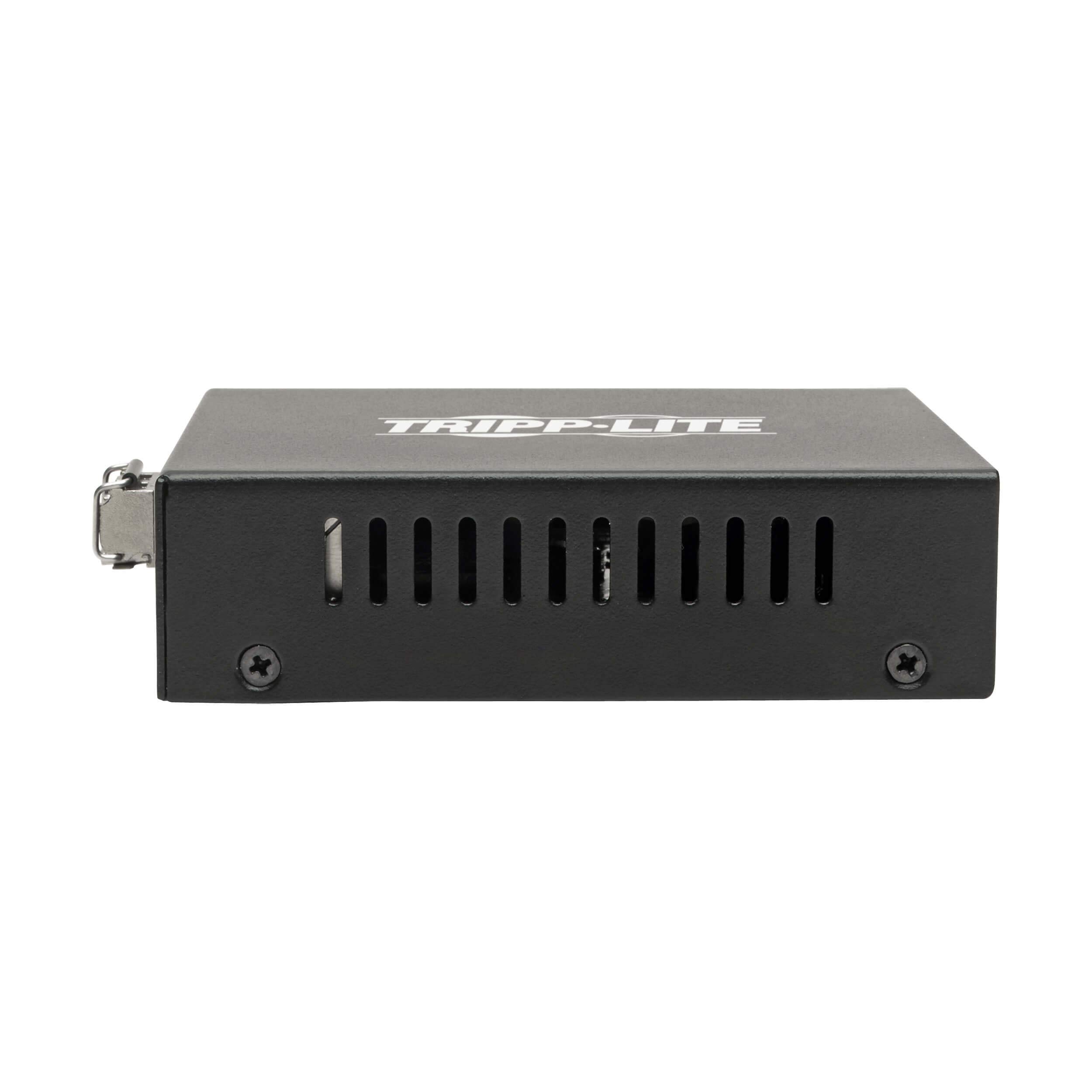 Tripp Lite Multimode Fiber to Ethernet Converter - Gigabit POE+ Media Converter with LC Connector (850nm, 550m Range) - Ideal for Office Networks, Data Centers & Industrial Applications (Model N785-P01-LC-MM1)