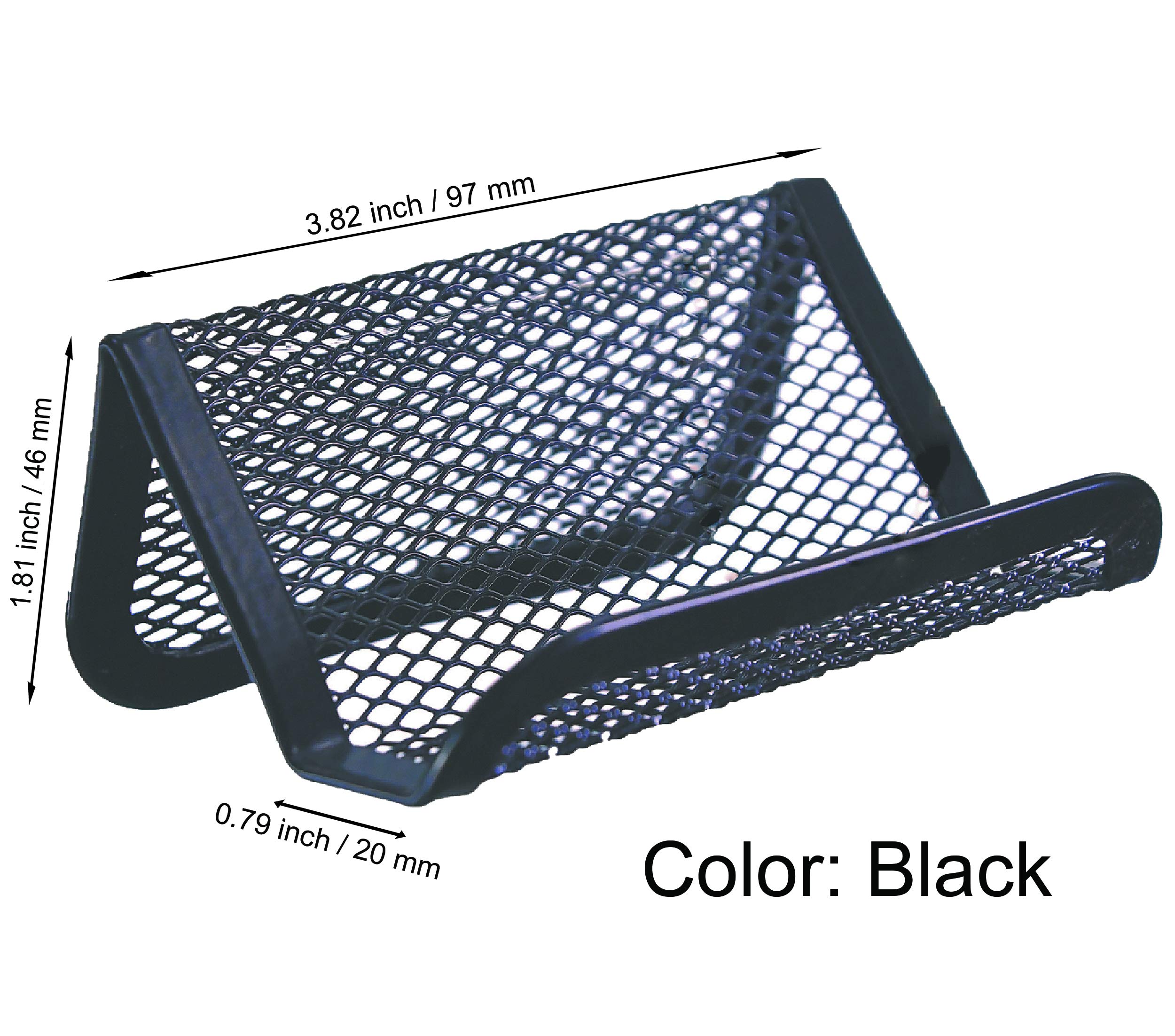 Premium AMT Business Card Holder - 6 Pack Mesh Desktop Organizer for Office, Meetings & Networking Events | Durable & Stylish Card Storage Solution