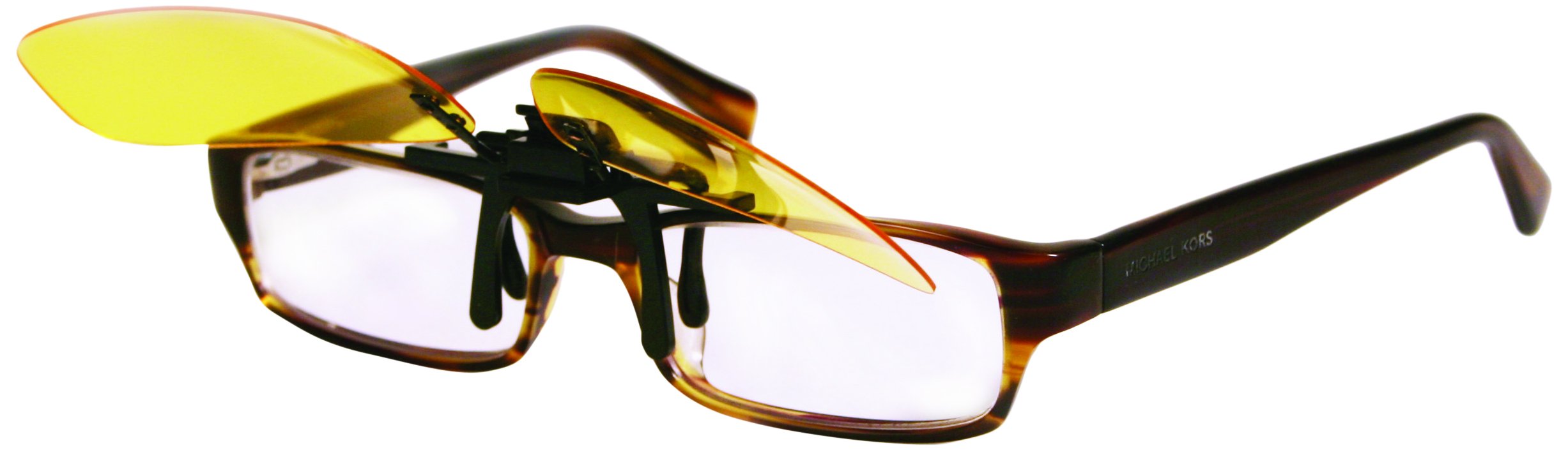 Night Vision Clip-On Glasses for Low Light & Night Viewing - Yellow Lens, One Size Fits Most - Perfect for Driving, Hunting & Outdoor Activities