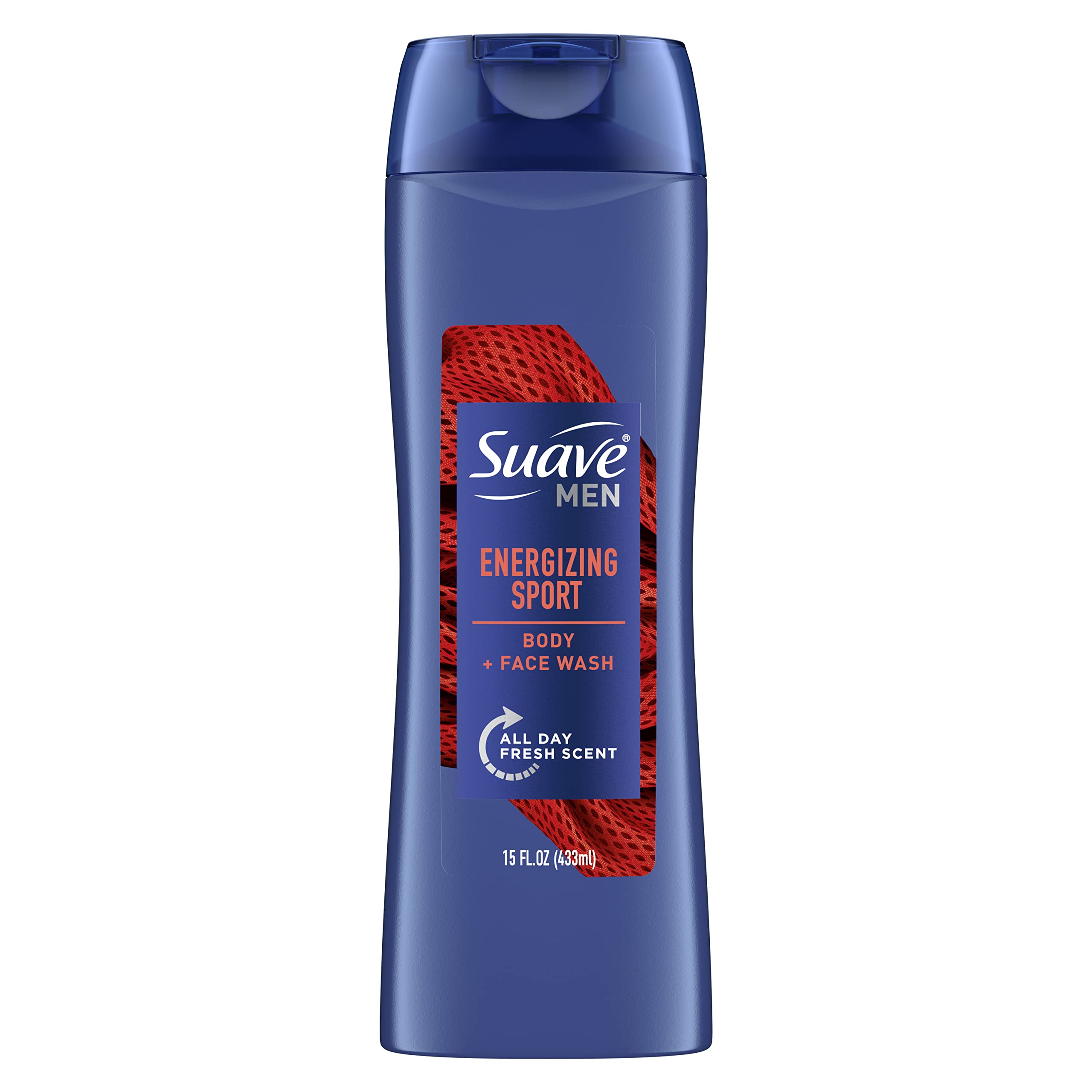 Suave Men's Sport Fragrance Body Wash & Shower Gel - 15 oz | Daily Hydrating Cleanser for Active Men | Gym, Post-Workout & Everyday Use