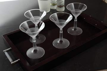 Zappy 6 oz Clear Heavy Duty Plastic Martini Glasses | BPA-Free Reusable & Recyclable Cocktail Cups | Perfect for Parties, Weddings & Outdoor Events