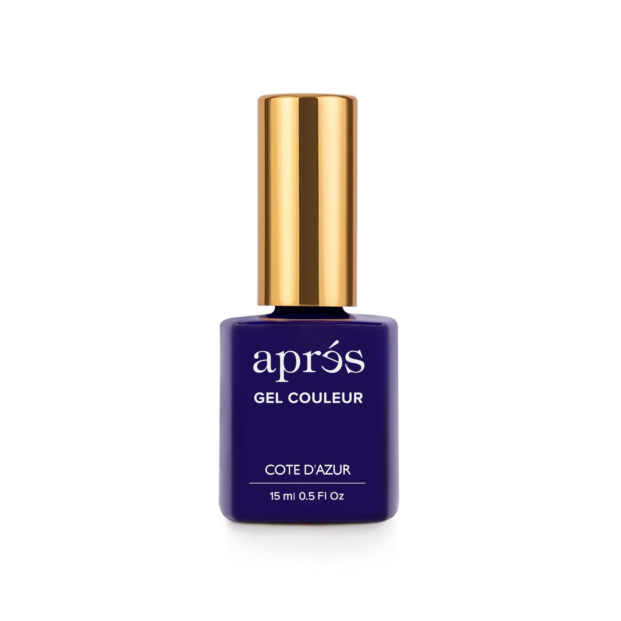 Apres Gel Nail Polish - Cote D'Azur Blue | Long-Lasting Gel Nail Color for Professional & Home Manicures | Perfect for Summer Nails, Beach Vacations & Special Occasions