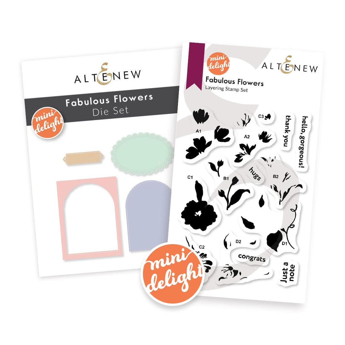 Mini Delight: Fabulous Flowers Stamp & Die Set for Card Making, Scrapbooking & DIY Crafts - Perfect for Handmade Greeting Cards, Wedding Invitations & Home Decor