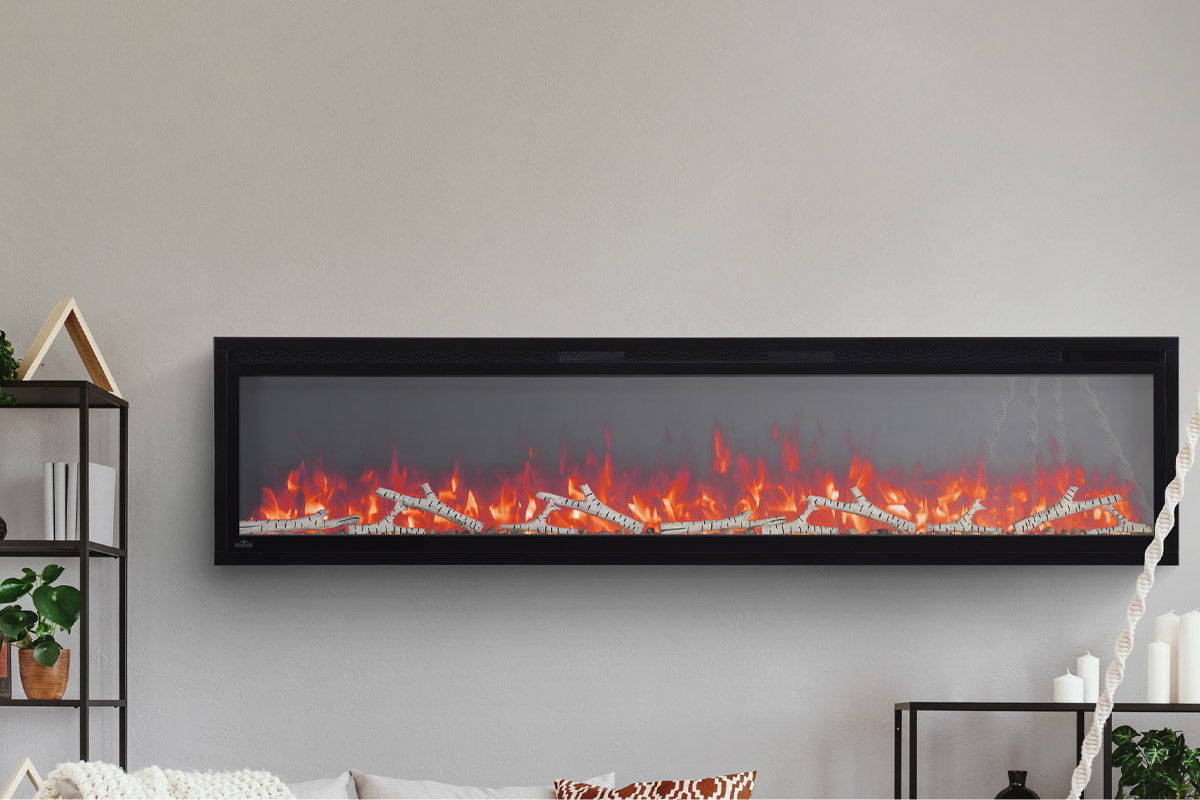 Napoleon Entice 60-Inch Wall Mount or Recessed Linear Electric Fireplace - Modern Heating for Living Room, Bedroom & Office Spaces