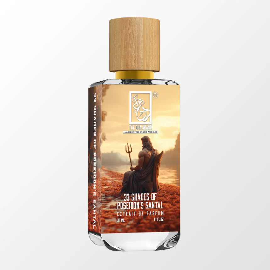 33 Shades of Poseidon’s Santal Perfume Oil - Long Lasting Fragrance for Men & Women - Perfect for Date Night, Office Wear & Special Occasions