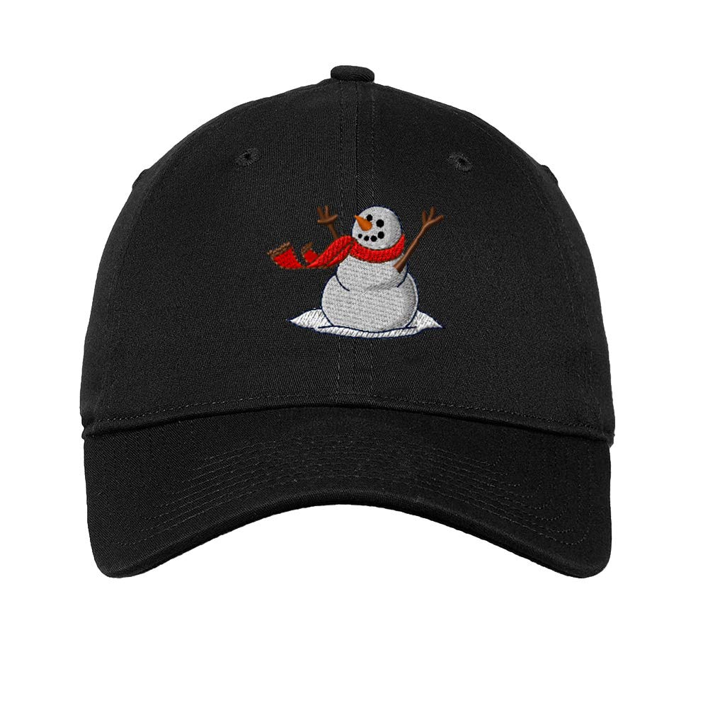 Custom Embroidered Christmas Snowman Baseball Cap - Soft Cotton Twill Dad Hat for Men & Women - Perfect for Holiday Parties & Winter Gifts