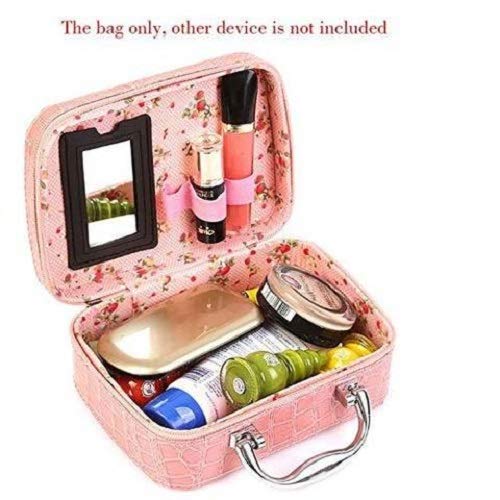 IVAR Makeup Organizer for Women - Cosmetic Storage Box with Mirror, Jewelry Organizer & Toiletry Bag - Perfect for Travel, Home Vanity & Gift Giving