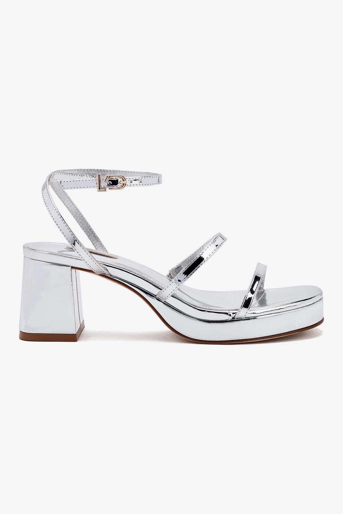 Gio Silver Mirror Sandals for Women - Stylish Comfortable Summer Beach Sandals for Casual Outings and Vacation Wear