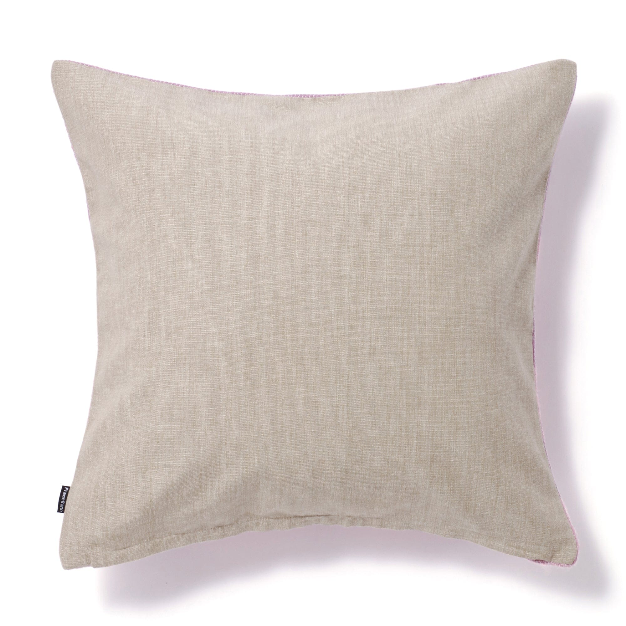 Grada 18x18 Inch Check Cushion Cover - Soft Cotton Blend Square Pillow Case in Purple & Pink for Sofa, Bed, Chair Decor
