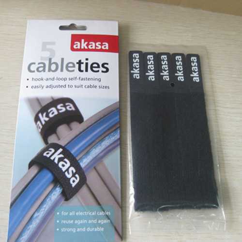 Akasa AK-TK-02 Nylon Cable Organizer Kit - Wire Management for Home & Office - Perfect for Desks, TVs, and Electronics Cable Tidy