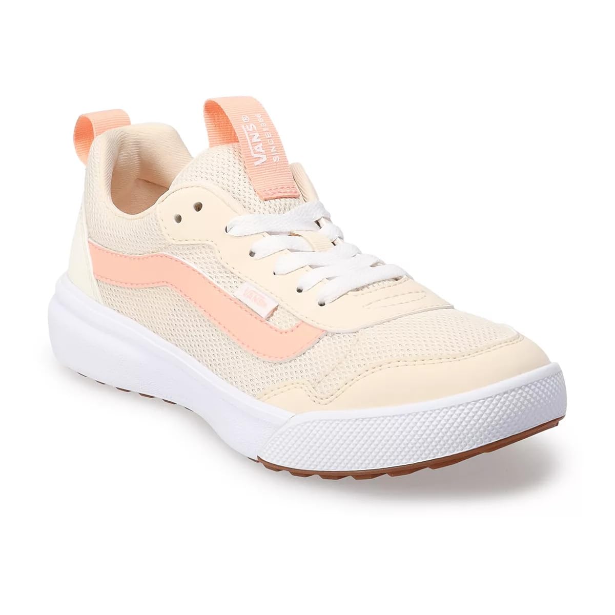 Vans Unisex Range Exp Sneaker - Peach Beige White Size 8.5 | Casual Skate Shoes for Men & Women | Perfect for Streetwear, Skateboarding & Everyday Comfort