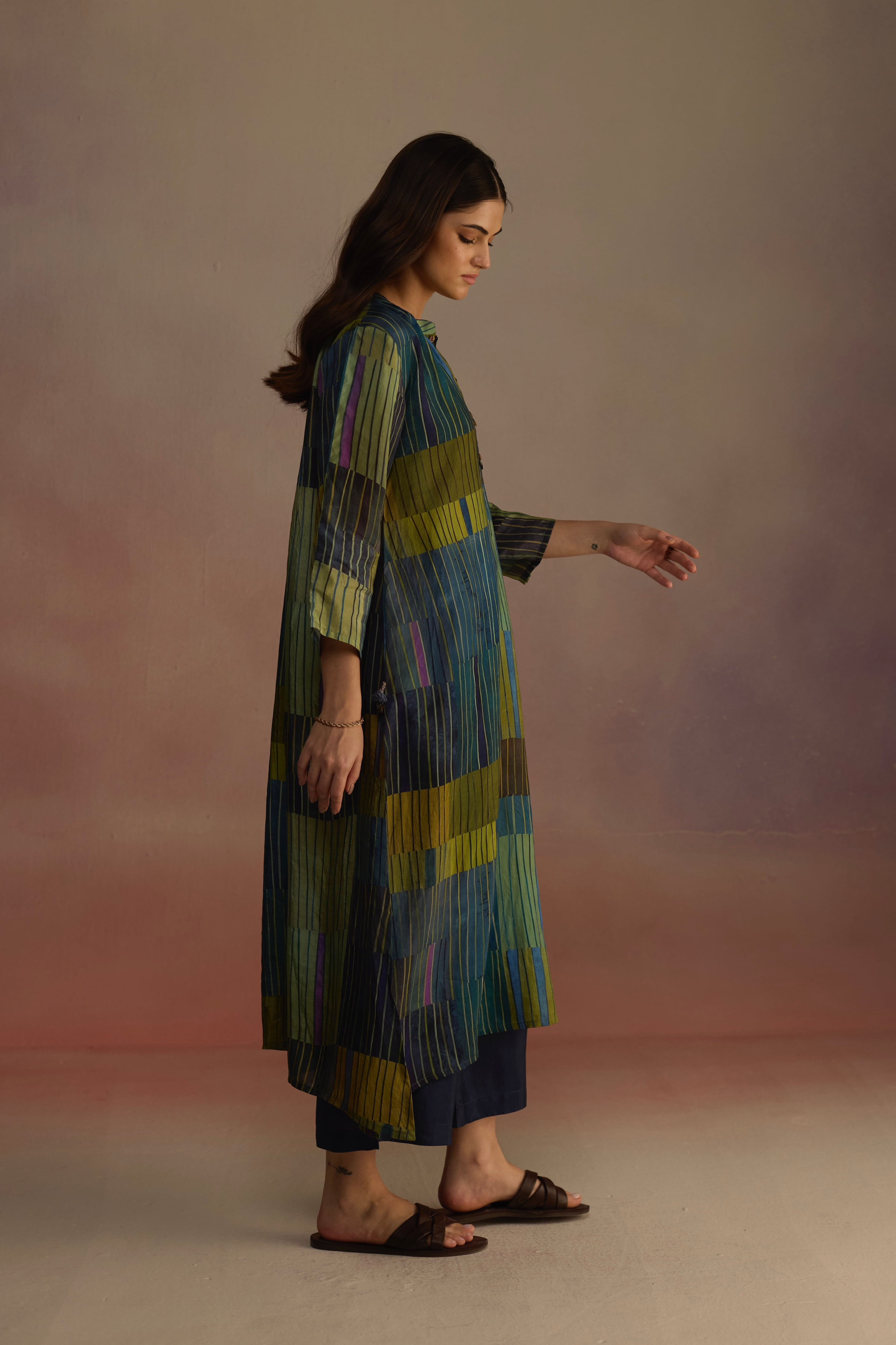 Stylish Trellis Kurta Set for Women - Traditional Indian Ethnic Wear - Perfect for Festivals, Weddings & Casual Outings
